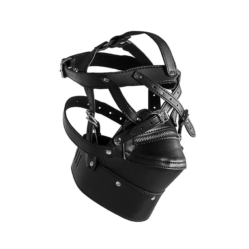 Ouch! XTREME Head Harness with Zip-up Mouth & Lock