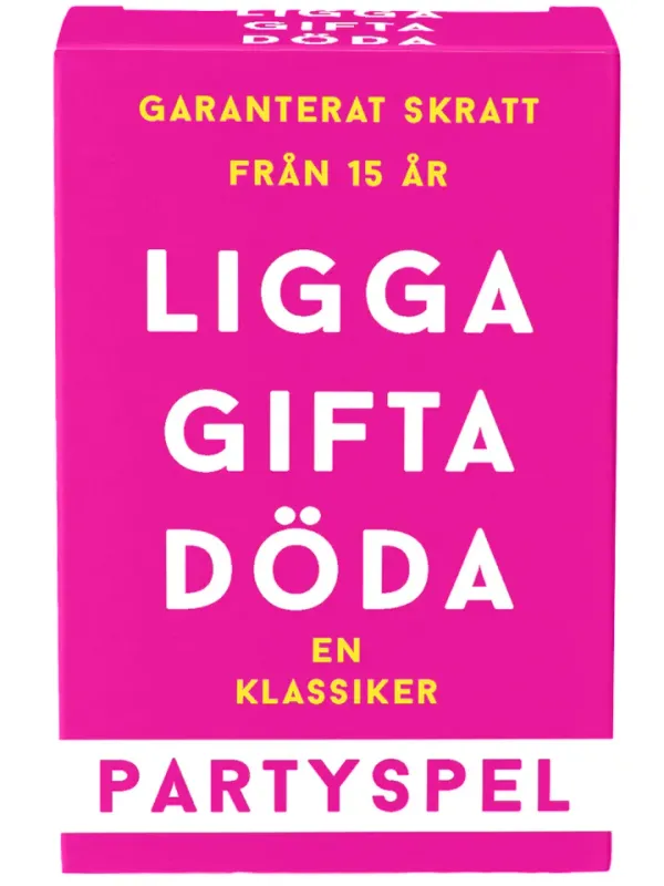 Partyspel Ligga, gifta, döda Partyspel