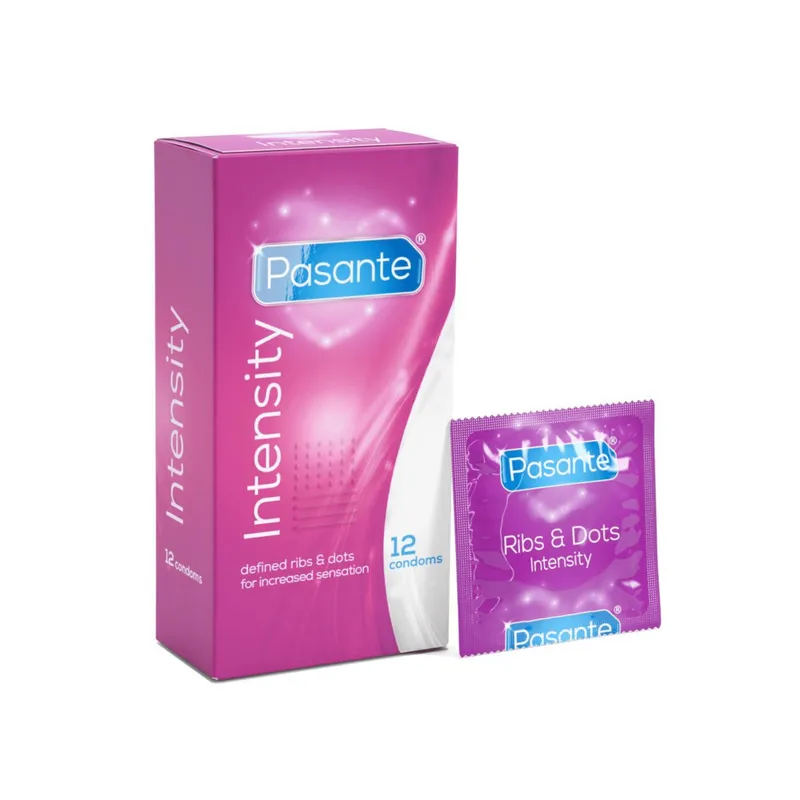 Pasante Ribs & Dots 12-pack Stimulerande Kondomer