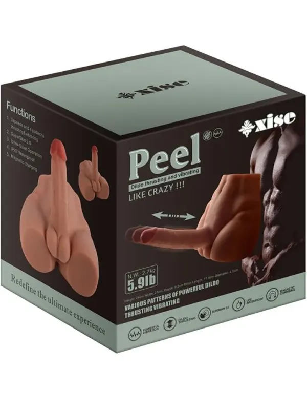 Peel Thrusting & Vibrating Dildo Sexdocka