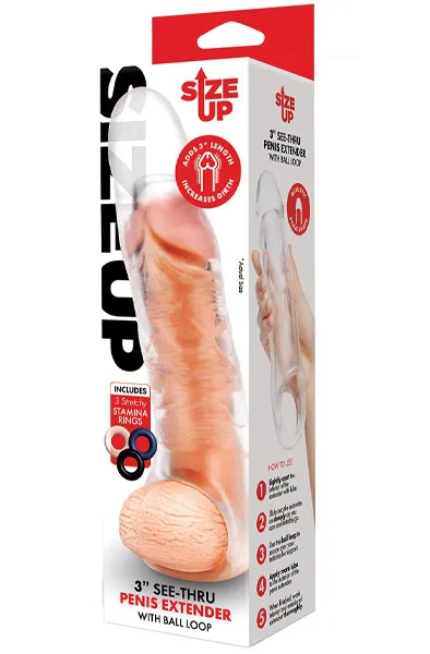 Penis Extender With Ball Loop Extra Girthy Penisförlängare/Sleeve