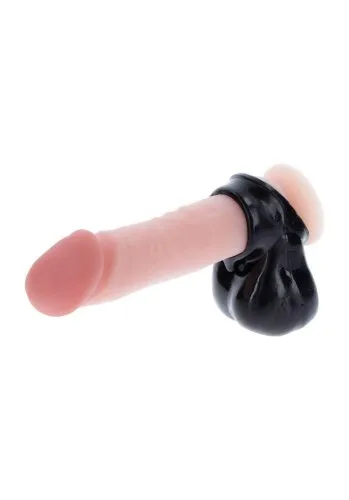 Penis ring with scrotum holder