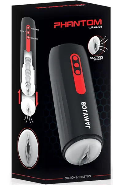 Phantom Thrust & Suction Vagina Masturbator Masturbator med motor