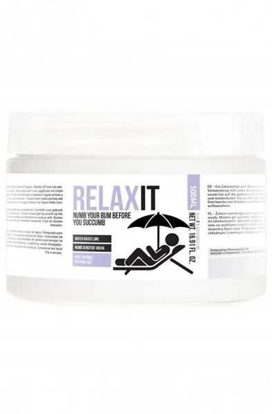 Pharmquests Water Base Lubricant Relax It 500 ml Analglidmedel