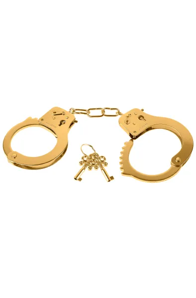 Pipedream Fetish Fantasy Gold Metal Cuffs Handbojor metall