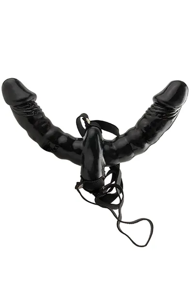 Pipedream Vibrating Double Delight Strap-On Dubbeldildo med sele