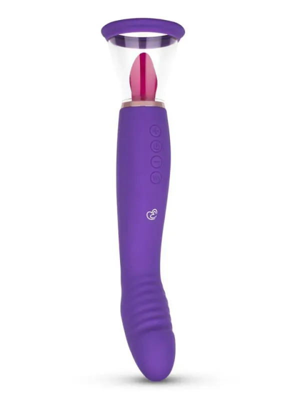 Pleasure Pump With G-Spot Vibrator Purple Vibrator