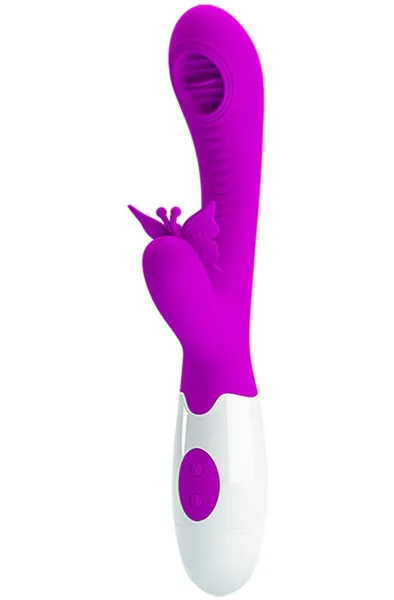 Pretty Love Moth Licking & Vibrating Rabbitvibrator