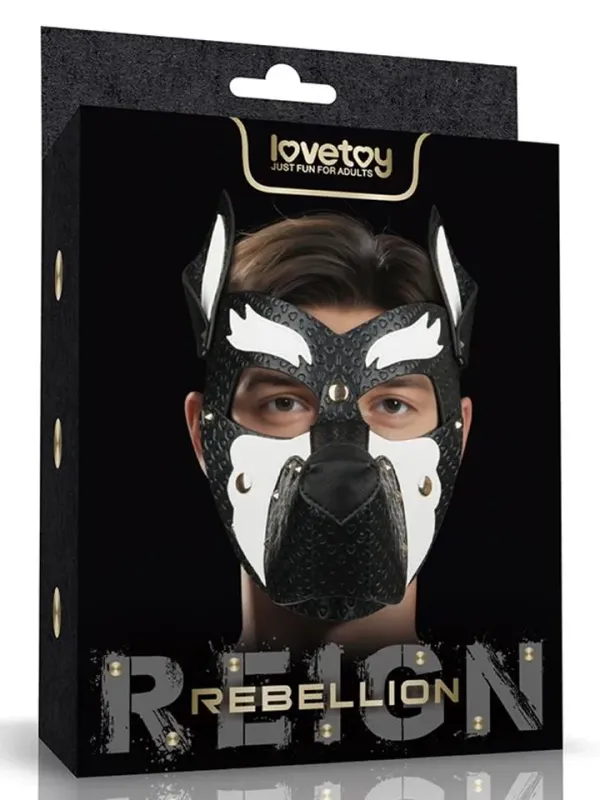 Rebellion Reign Howl Pup Mask White BDSM mask