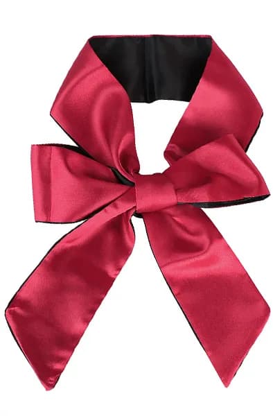 Satin Long Blindfold Red Ögonbindel