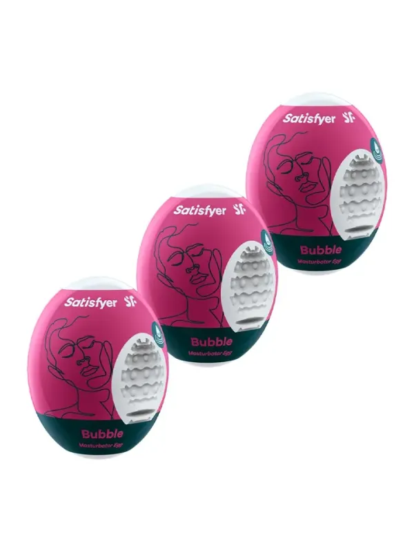Satisfyer Masturbator Egg Bubble 3-pack Runkägg