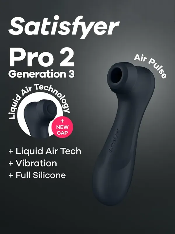 Satisfyer Pro 2 Generation 3 With Liquid Air Black Lufttrycksvibrator