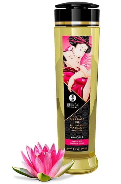 Shunga Massage Oil Amour Sweet Lotus 240ml Massageolja Lotus