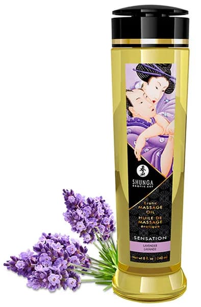 Shunga Massage Oil Sensation Lavender 240ml Massageolja Lavendel
