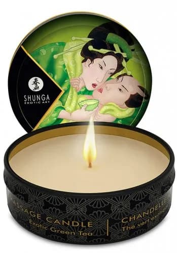 Shunga Massageljus, Green Tea - 30 ml