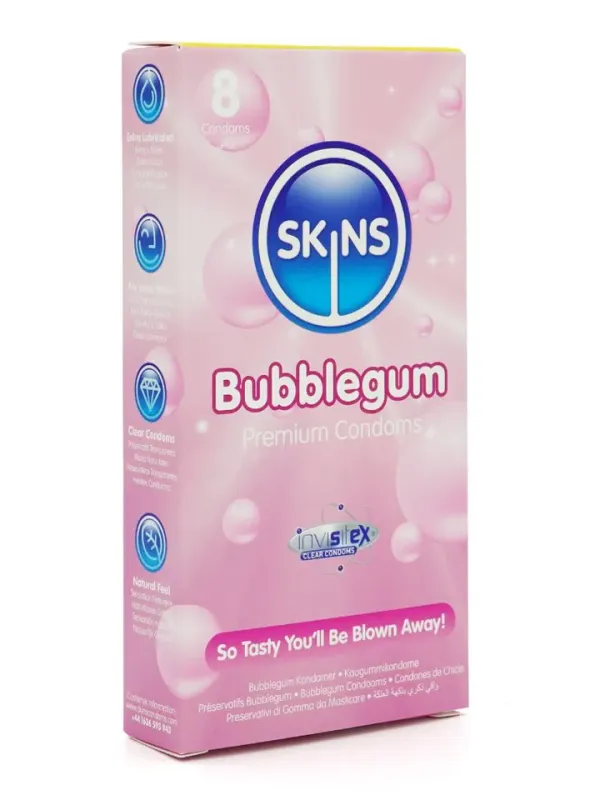 Skins Bubblegum Condoms 8-pack Smaksatta kondomer