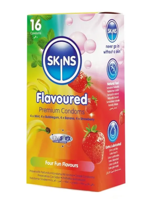 Skins Flavours Condoms 16-pack Smaksatta kondomer