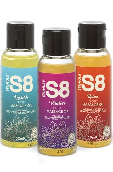 Stimul8 Massage Oil Box 3 x 50ml Massage paket