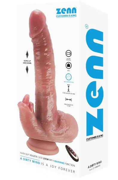 Super Soft Dildo With Warming Function 21 cm Dildo med vibrator