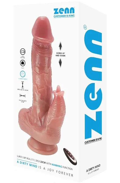 Super Soft Dildo With Warming Function 22 cm Dildo med vibrator