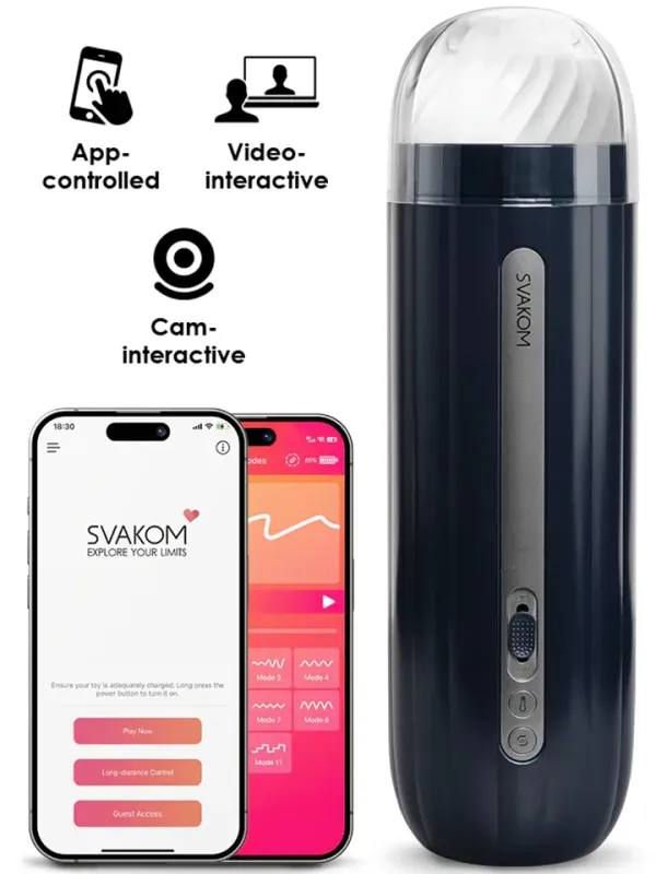 Svakom Hannes Neo App Interactive Masturbator Masturbator med motor