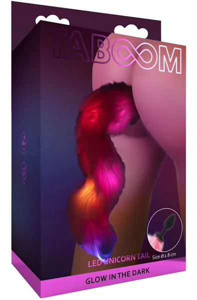 Taboom LED Unicorn Tail & Buttplug Analplugg med svans