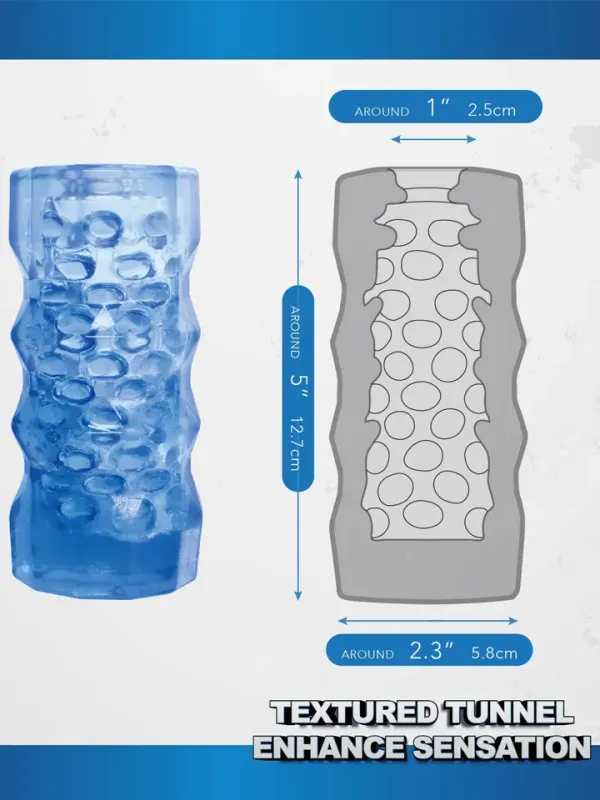 Taut Stroker Squeezable Masturbator Blue Stroker