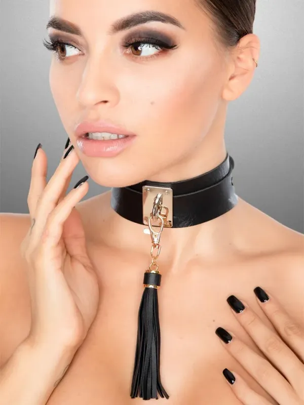 Teasing Tassel Collar Gold/Black Choker