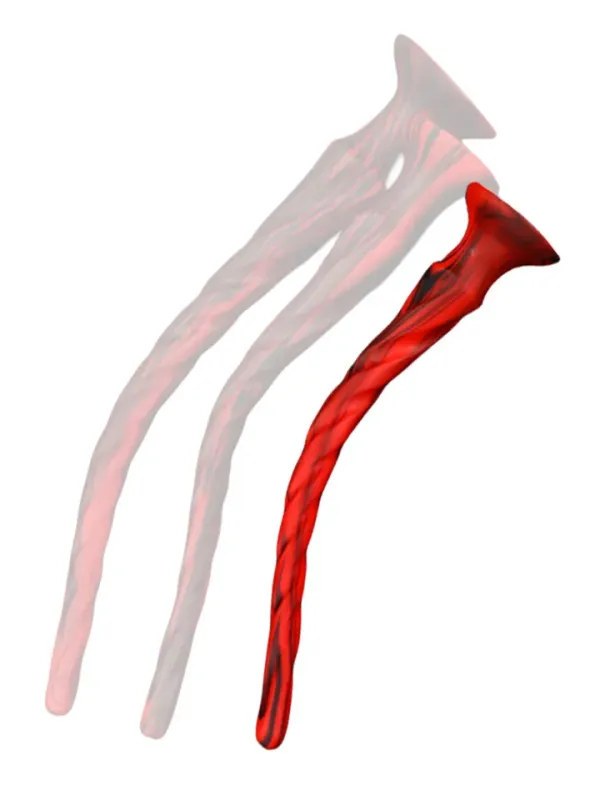 Torthy Dildo Black/Red 40 cm Extra lång analdildo