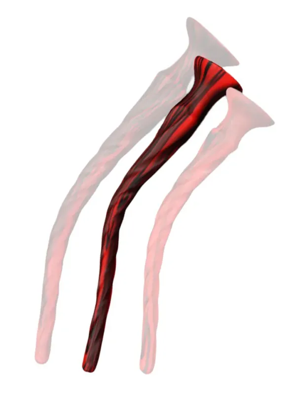 Torthy Dildo Black/Red 50 cm Extra lång analdildo