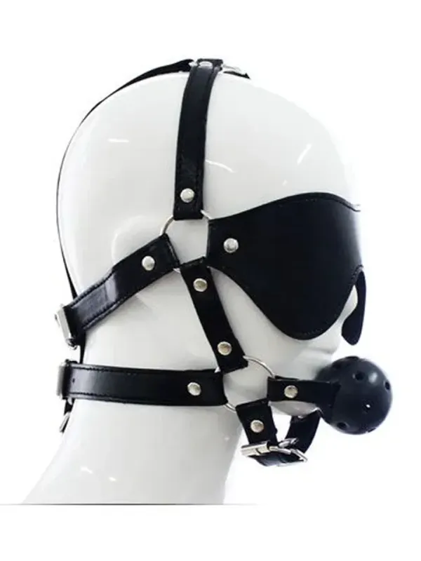 Total Head Harness Restraint Gagball med harness