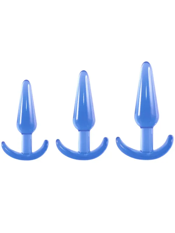 Triple Tapered Plug Set Blue Analpluggar paket