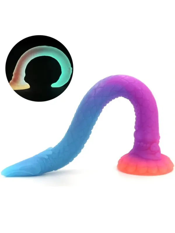 Unicorny Luminous Mixed Color Anal Dildo 47 cm Dragon dildo