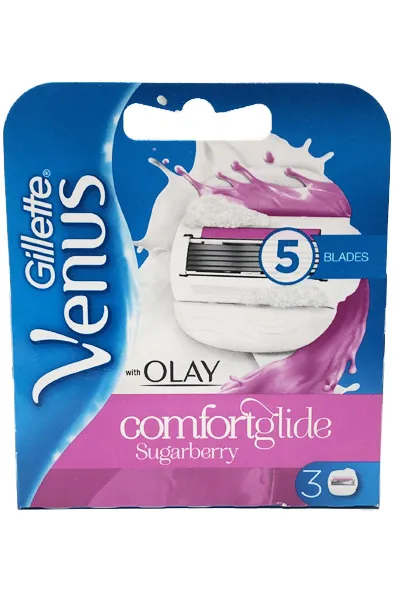 Venus Comfortglide Sugarberry Olay 3-pack Venus rakblad