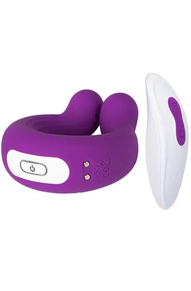 Vibrating Cock Ring With Remote Control Purple Penisring med vibrator