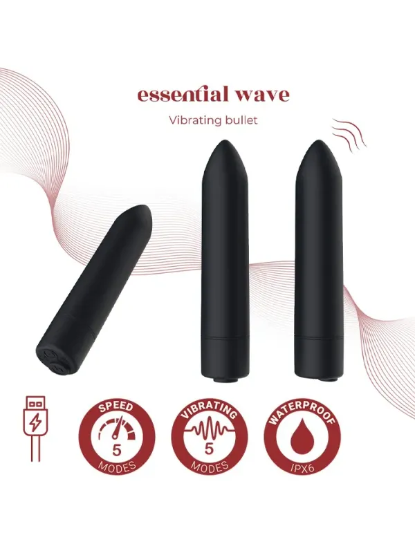 Wave Rechargeable Vibrating Bullet Bulletvibrator
