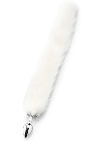 Zenn Deluxe Fluffy Fox Plug White Analplugg med svans