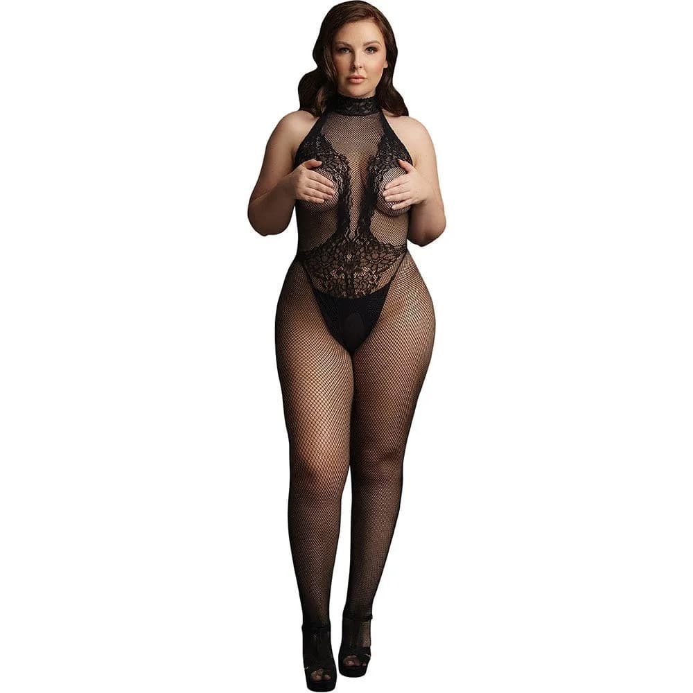 Le Désir Fishnet And Lace Bodystocking Queen Size