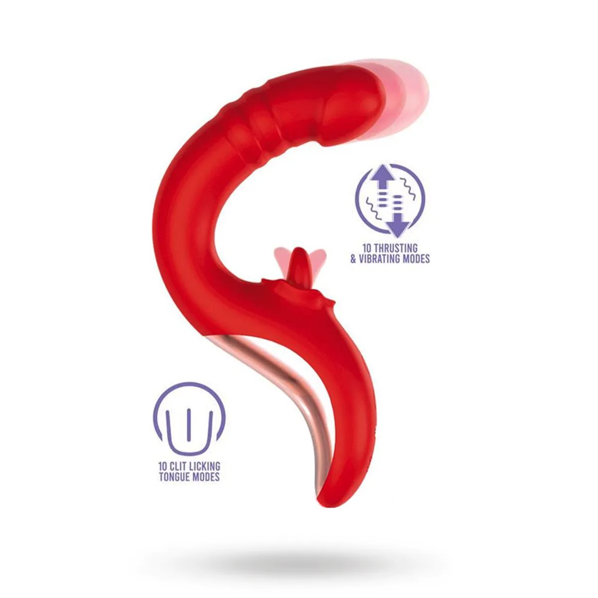 Drako Vibe With Thrusting & Licking Tongue Vibrator