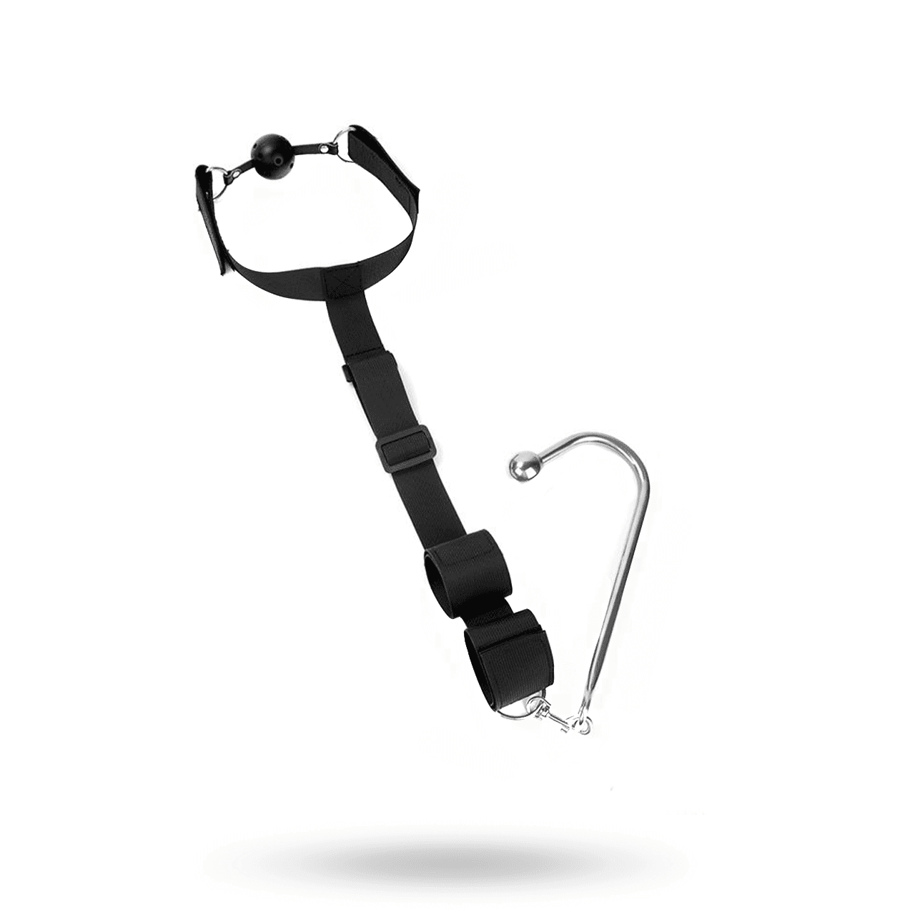 Mouth Gag With Cuffs & Anal Hook