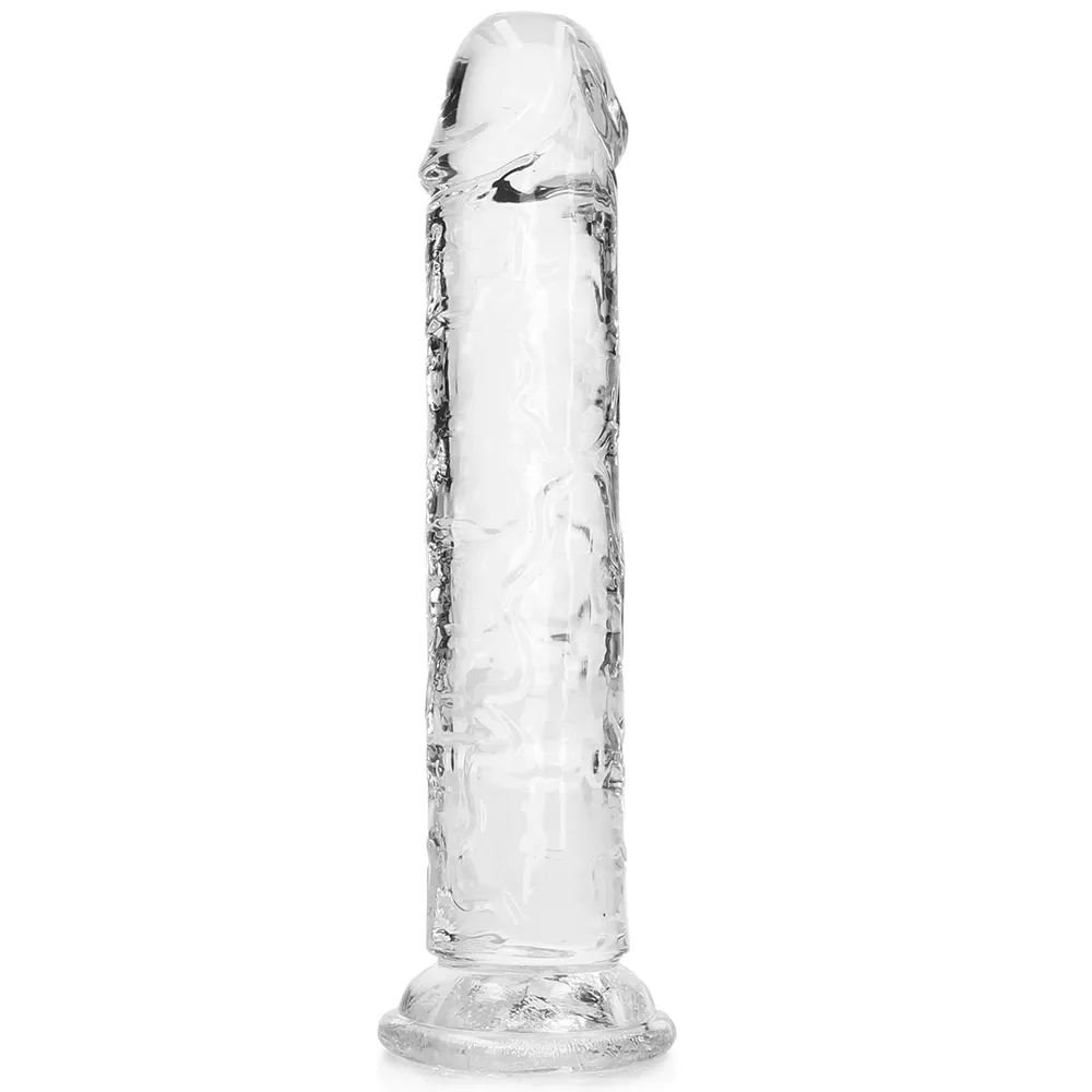 RealRock Dildo with Suction Cup Clear 18cm