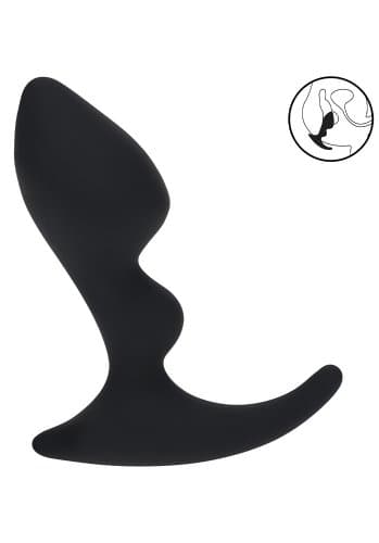 Double Ripple Silicone Prostate Massager - Black