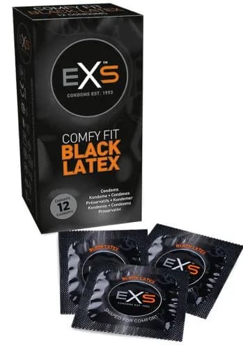 EXS Black Latex Kondom 12-pack