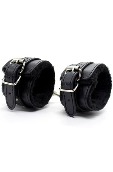 Fetish Addict Fur Lined Adjustable Handcuffs Handbojor