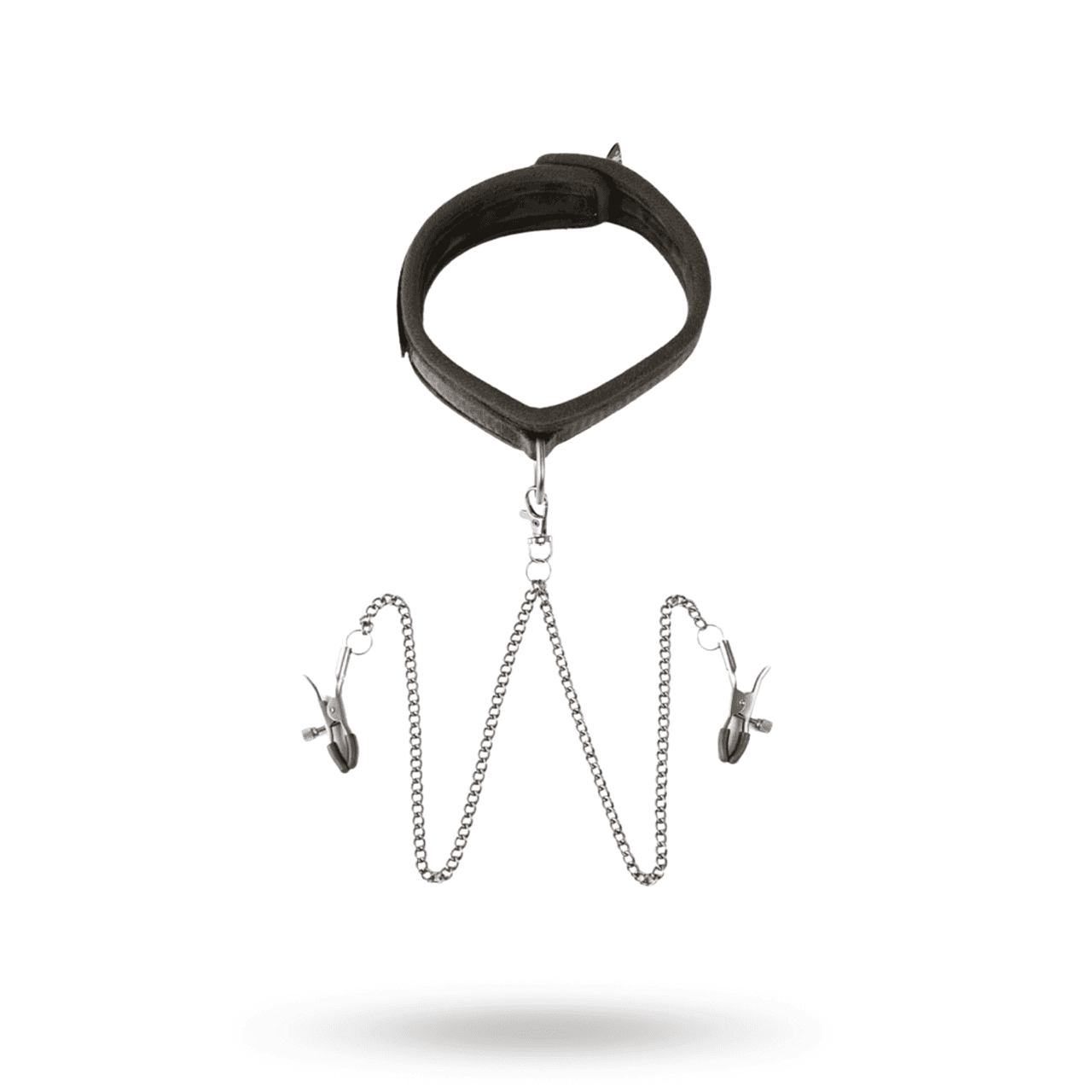 Twin Tweaks Velvet Collar With Nipple Clamps