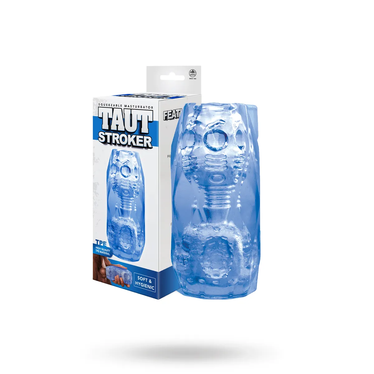 Taut Stroker Squeezable Masturbator Blue