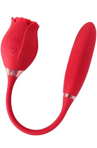 Red Rose Suction + Vibrating Bullet Klitorisstimulator