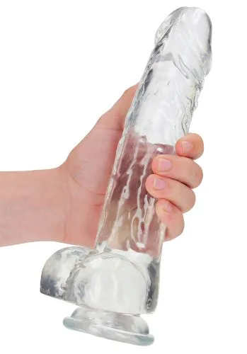 RealRock: Crystal Clear Realistic Dildo, 25.4 cm