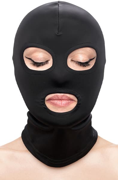 Fetish & Fashion Eyes & Mouth Hood Black