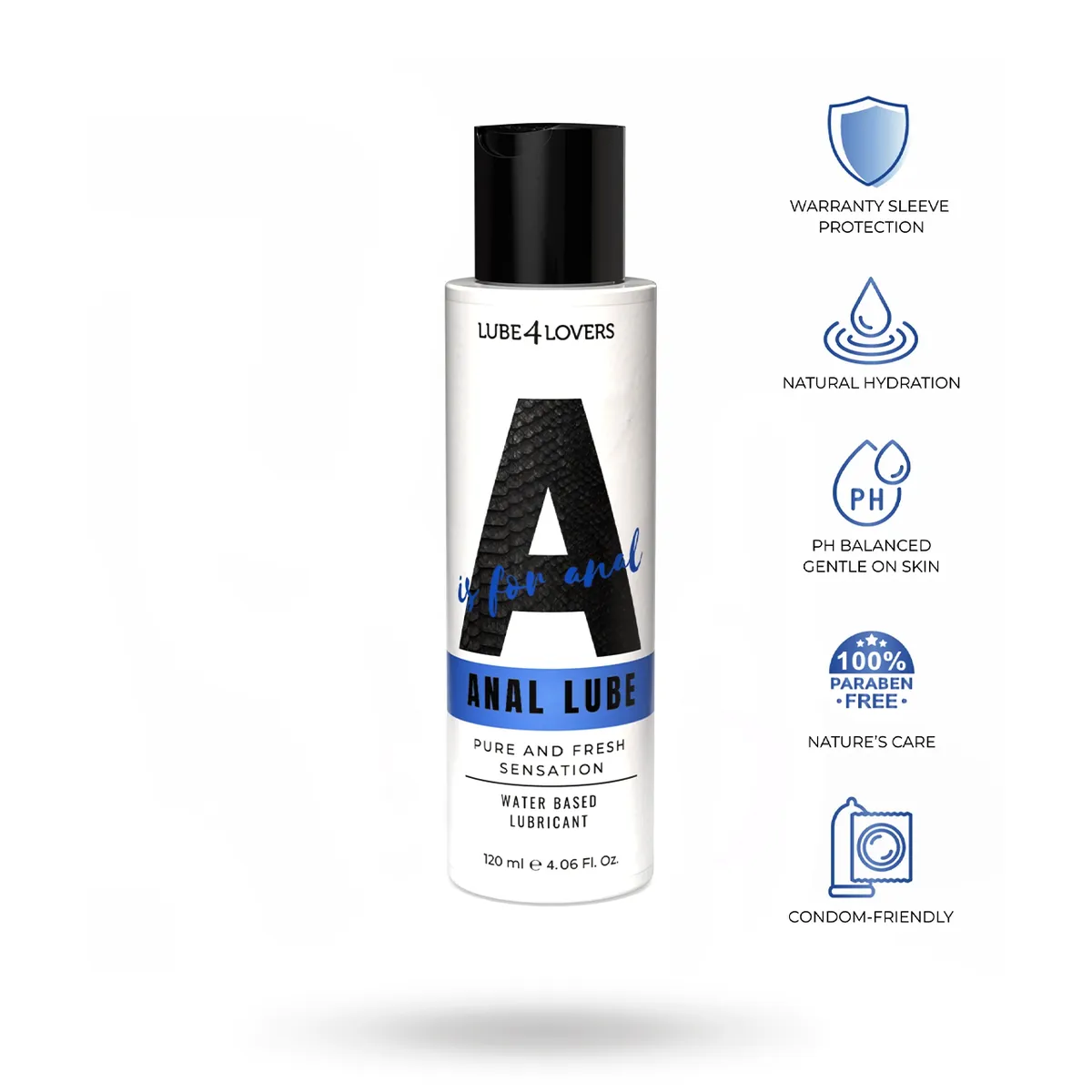 Lube4Lovers: Anal Lube, Water Based Lubricant, 120 ml